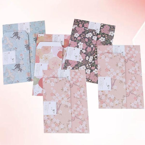 

gift wrap 45pcs/5 sets a5 flower printing envelope letter paper note writing stationery supplies (random style)