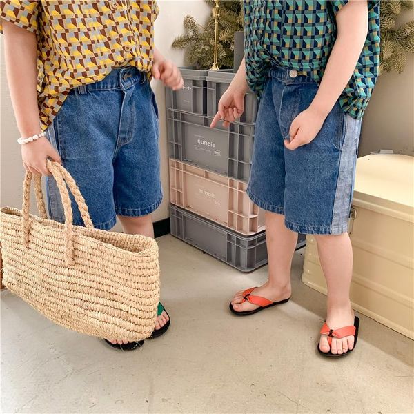 

shorts children's denim summer 2021 short jeans outerwear thin cowboy pants toddler, Black