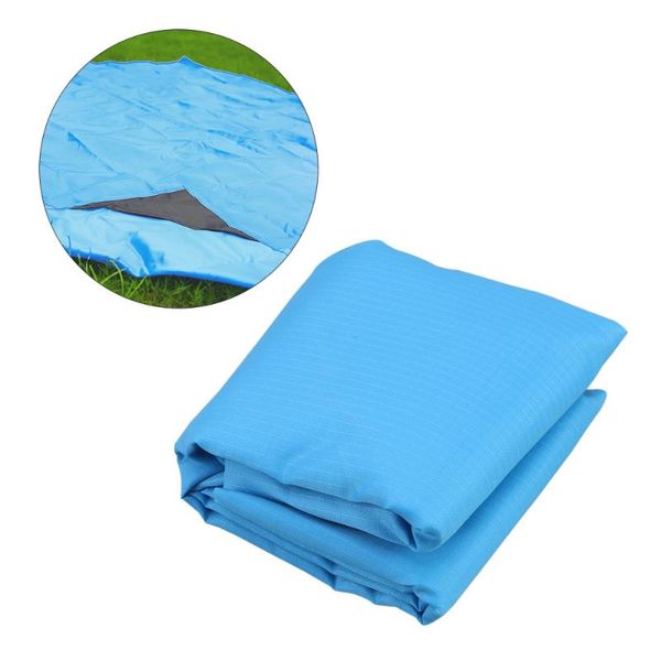 

blue durable lightweight compact sand & water proof outdoor picnic blanket oversized foldable beach mat pads