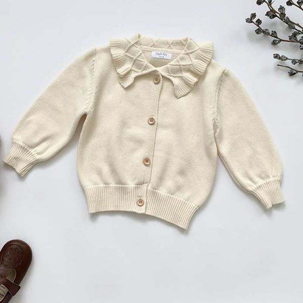 

jackets baby girls knitting cardigan autumn winter kids coat girl solid color princess sweater children clothes, Blue;gray