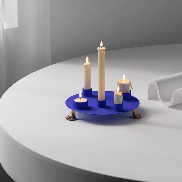 

candle holders dining table holder nordic light luxury romantic creative simple modern tray portavelas home decor bs50ch
