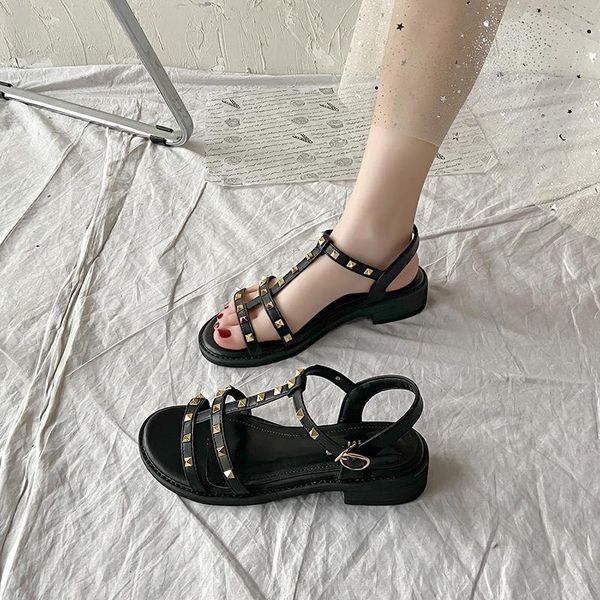 

sandals shoes women red women's fashion sandales femmes sandalias, Black