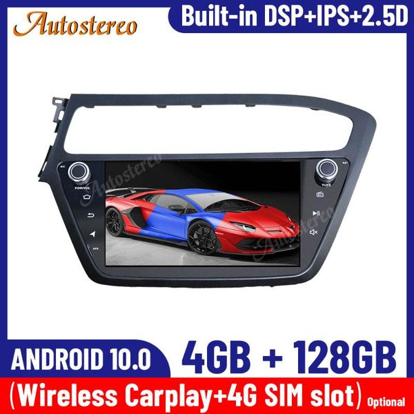 

player for i20 2014-19 car dvd android 10.0 2din 128g 4gb gps navigation auto radio stereo head unit multimedia