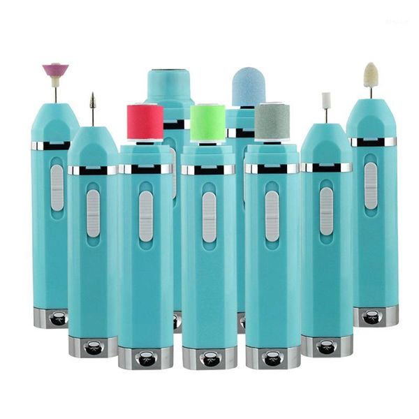 

in 1 portable multi-functional nail tool kit with electric polisher spare heads @me881