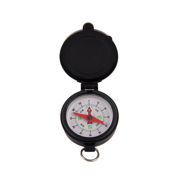 

portable compass mini folding lens black for outdoor hiking camping hunting gadgets