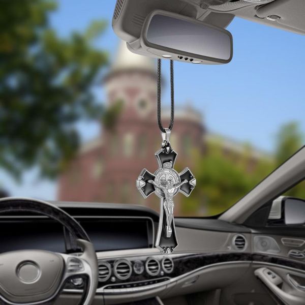 

interior decorations car pendant decoration jesus crucifix cross christian automobiles rearview mirror hanging suspension ornaments auto acc