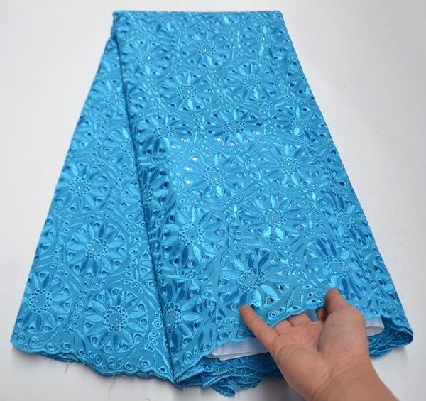 

ribbon african dry cotton lace fabric for men and women nigerian 2021 swiss voile in switzerland f8568, Pink;blue