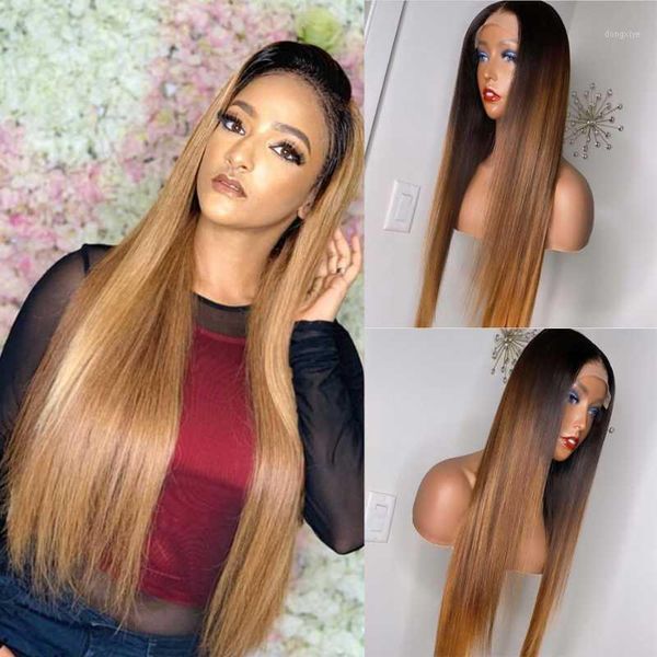 

13x6 brazilian human hair wigs 150 density long straight remy lace front wig with pre plucked hairline1, Black;brown