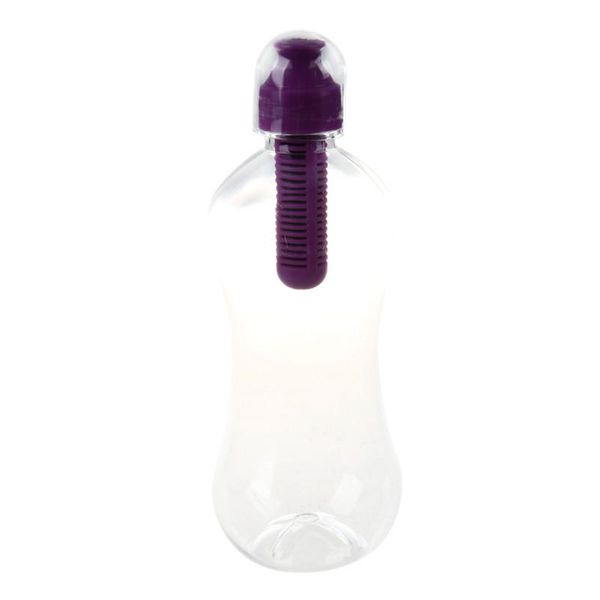 

water bottle bmdt-550ml outdoor bobble hydration filter filtered drinking, purple