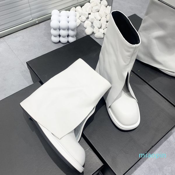 

designer's latest women's boots pure leather imitated trouser leg design luxury custom logo35-41 perfect copy, Black