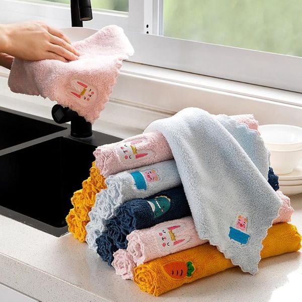 

cleaning cloths kitchen anti-grease wipping rags efficient super absorbent microfiber cloth