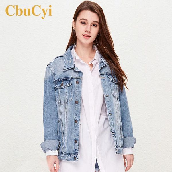 

jean jacket women denim jackets chic loose casual oversized jeans coats female outwear casacas de mujer 2021 women's, Black;brown