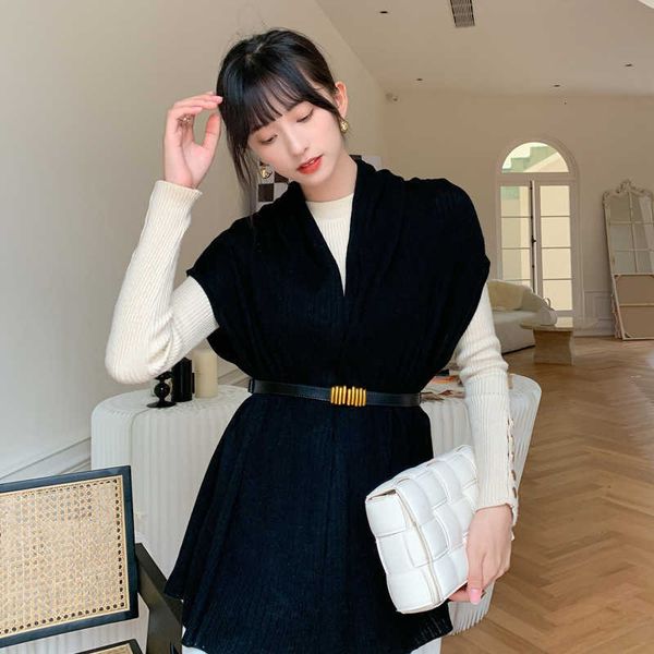

solid color air conditioning sweater wool scarf women's fashion temperament versatile spring and autumn with thickened warm shawl, Blue;gray