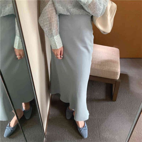 

skirts solid fashion high waist a-line trumpet ol streetwear casual mermaid office lady women long skirts, Black