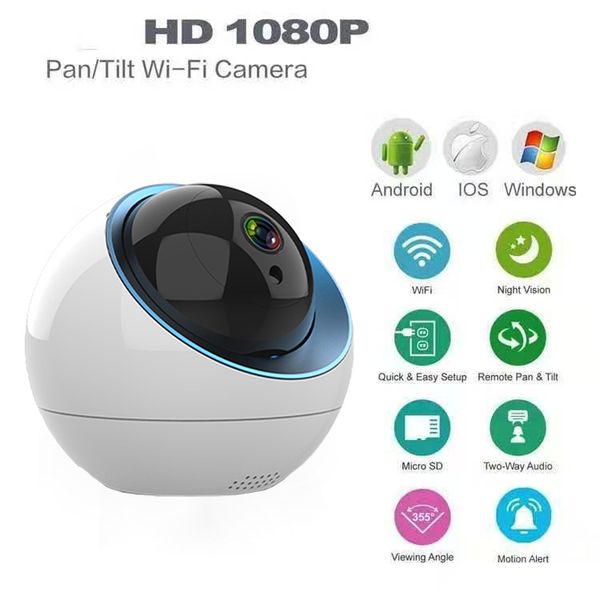 

wireless wifi mobile phone connection 1080p hd shaking head camera