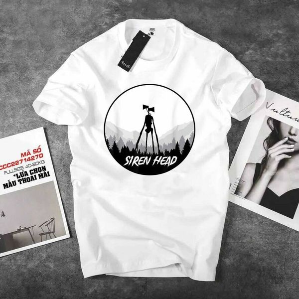 

siren head sirenhead creepypasta horror trick or treat t-shirt, White;black