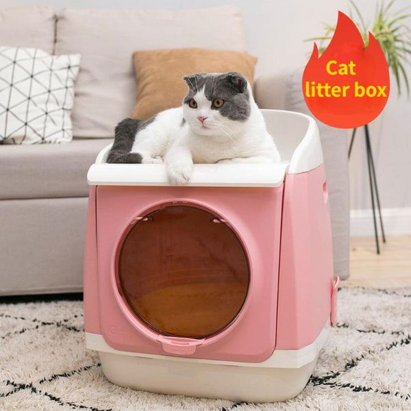 

other cat supplies cabin litter box double door fully enclosed toilet splash-proof folding furniture