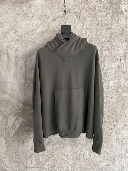 

men's hoodies & sweatshirts men distressed hoodie loose fit, Black