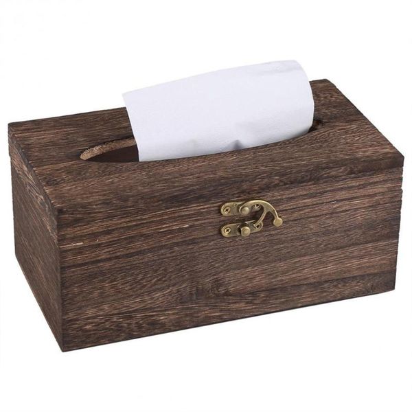 

wood tissue box napkin cover home el pub cafe car paper holder case boxes & napkins