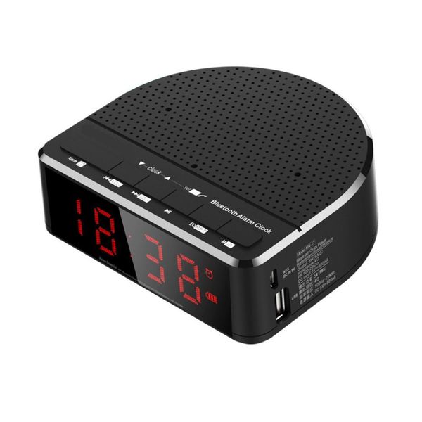 

kh-cl024 ready to ship portable fm radio led alarm clock bluetooth speaker