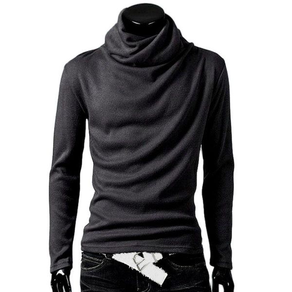 

men's sweaters 2021 winter turtleneck solid color fashion knitted pullovers men casual sweater male autumn knitwear my278, White;black