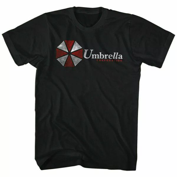 

resident evil umbrella t shirt licensed video gaming tee black, White;black
