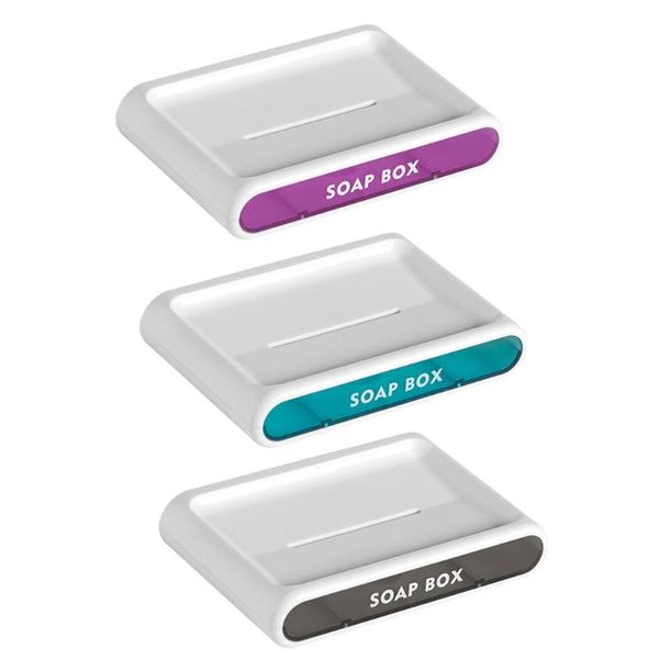 

soap dishes nail-wall mounted drawer box self-drain sponge holder storage rack for kitchen bathroom drop