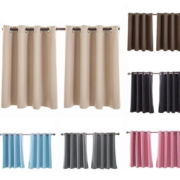 

curtain & drapes 2pc insulated foam lined heavy thick blackout grommet window panels curtains for the kitchen bedroom