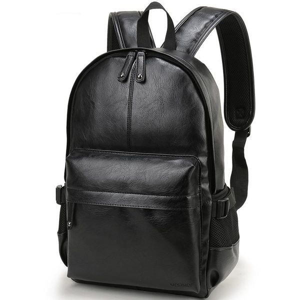 

backpack brand men leather school bag fashion waterproof travel casual book male