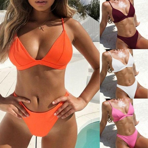 

women's swimwear thong bikini set women push up padded swimsuit summer beach bathing suit biquini swim wear, White;black