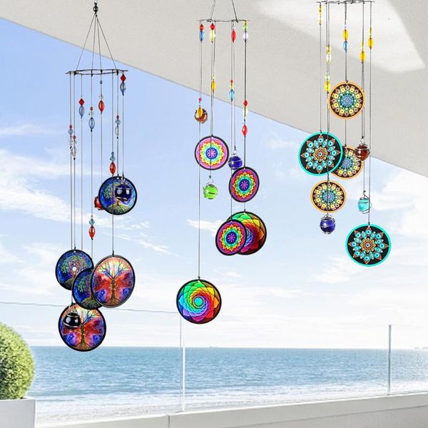 

metal ornament tree of life wind chimes wall hanging for patio garden home decoration decorative objects & figurines