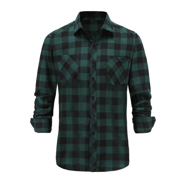 

men's casual shirts men plaid shirt autumn winter flannel dress fashion long sleeve slim fit chemise homme cotton male, White;black