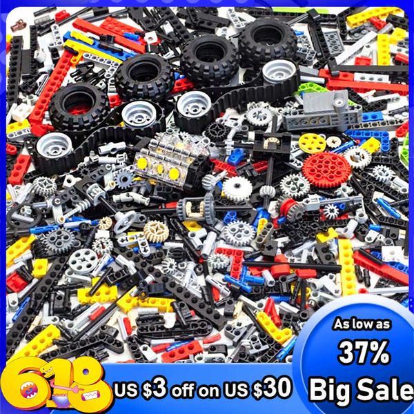 250g Casuale Bulk Parti Modello FAI DA TE Creativo Building Block Serie High-tech Mattoni Giocattolo Educativo Per Bambini Regali Q0624