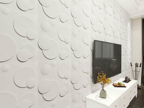 

Art3d 50x50cm 3D Wall Panels White Ring Soundproof for Residential and Commercial Interior Décor (Pack of 12 Tiles)