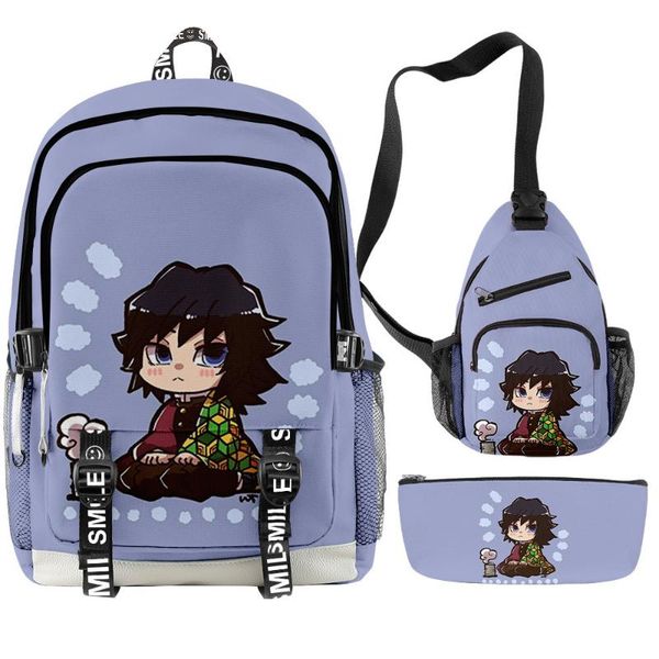 

backpack demon slayer backpacks kimetsu no yaiba tomioka giyuu mochila students teenage school bags men oxford lapa4 big travel