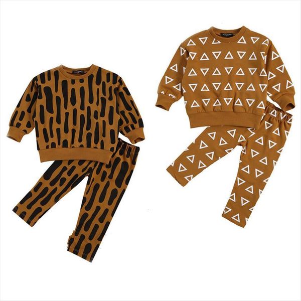 

1 6y autumn baby boys casual clothes sets print long sleeve pullover sweatshirt pants spring set, White
