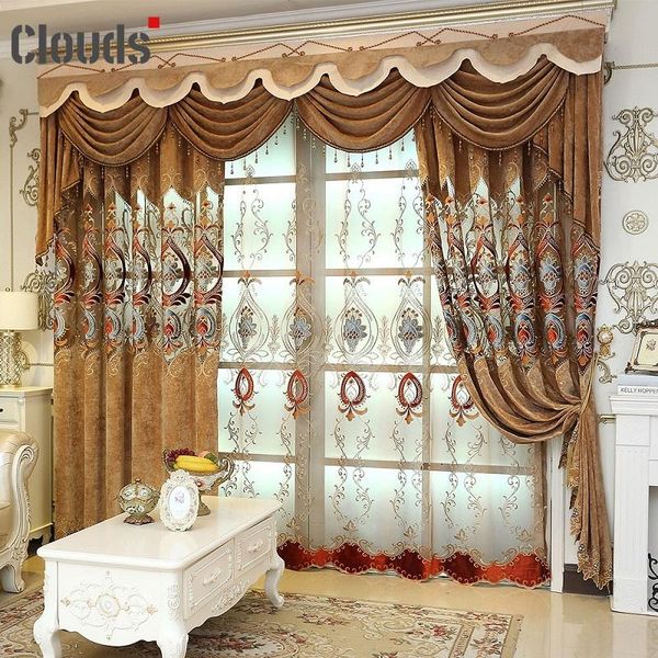 

curtain & drapes american country simple curtains thick custom blackout finished for living room bedroom