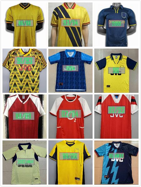 

1990 1992 ian wright tony cole retro soccer jersey rocastle dixon campbell merson smith classic vintage football shirt, Black;yellow