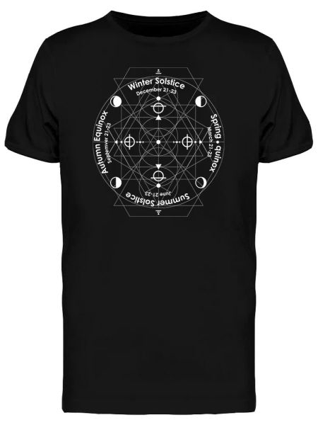 

Solstice And Equinox Circle Men's Tee -Image by Shutterstock, White;black