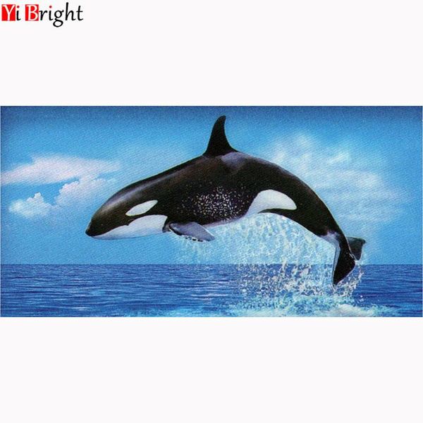 

diamond painting full square 5d diy animal killer whale embroidery cross stitch mosaic rhinestone home decor gift xy12
