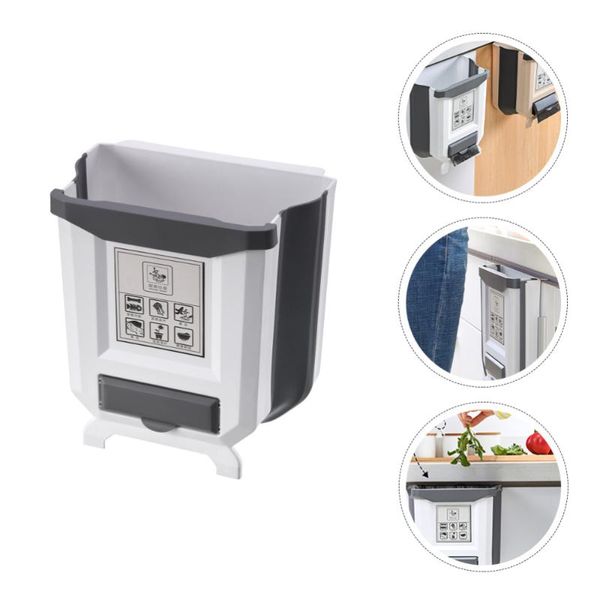 

waste bins 1pc hanging trash can collapsible garbage bin wastebasket rubbish