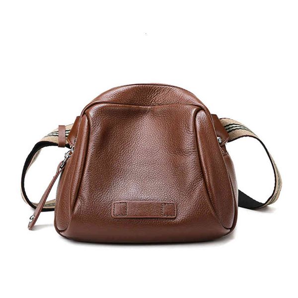 

layer cattle leather broadband bag women's 2020 new fashion leisure one shoulder slung soft shell women