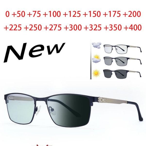 

sunglasses no screws design reading glasses pochromic gray presbyopic spectacles far sight eyeglasses with strength 0 to +400, White;black