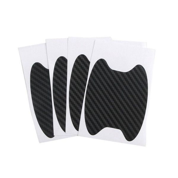 

2022 new 4pcs/set car door sticker decal carbon fiber scratches resistant cover auto handle protection film exterior styling accessories