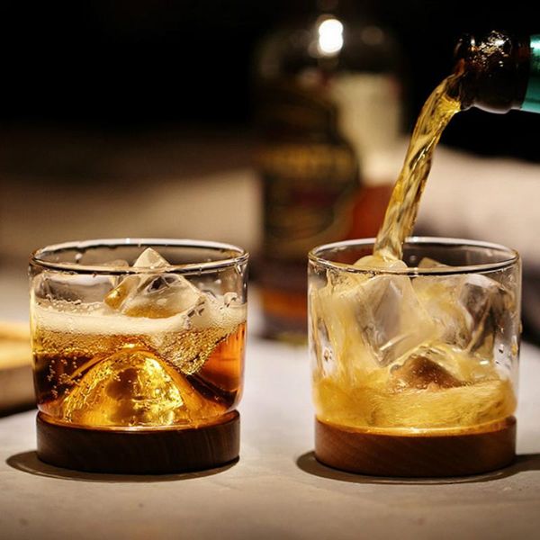

wine glasses creative japanese-style hill type thick heat-resistant glass home bar whiskey white wf1015