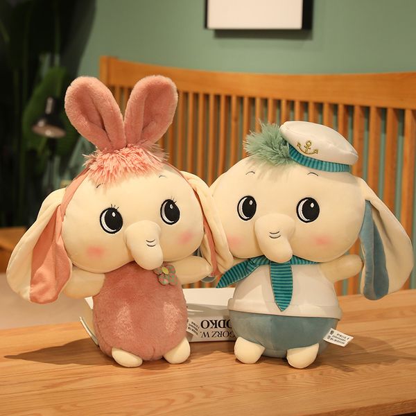 

25cm cute elephant plush toy stuffed soft plushie cartoon dresses up elephant accompany doll toys for girls kids birthday gift