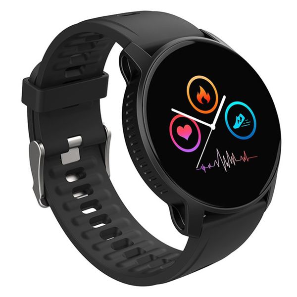 

w9 men women touch screen wristband heart rate fitness tracker music sport soft silicone smart watch