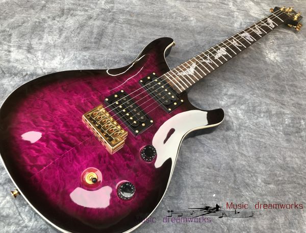 

gold hardware electric guitar mahogany arch shadow maple ,can customize