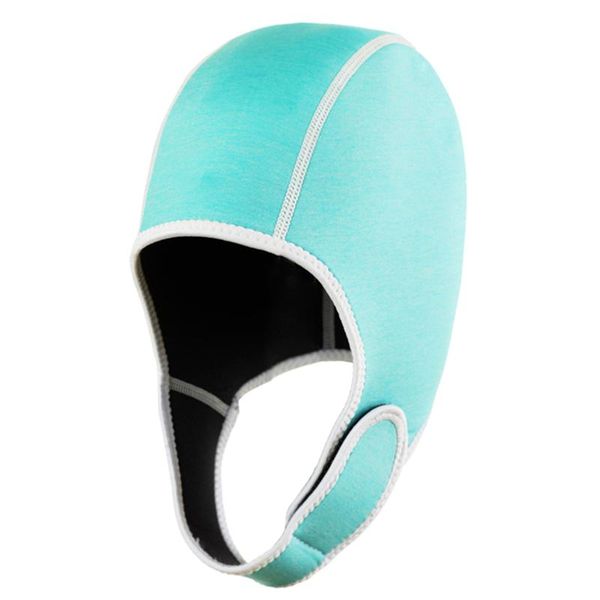 

thermal swimming cap neoprene diving hat professional sun-proof head warm water sports with chin strap ergonomic caps