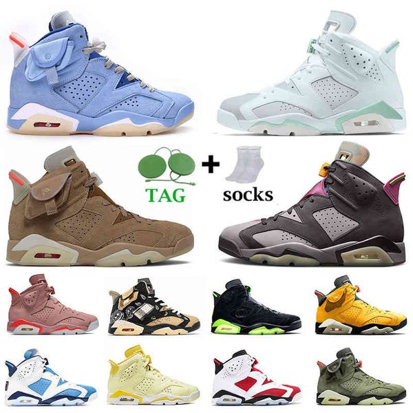 

air jorden 6 6s iv retro basketball shoes jumpman tiffany blue bordeaux travis scotts cactus jack millennial pink gold hoops mens womens, Black